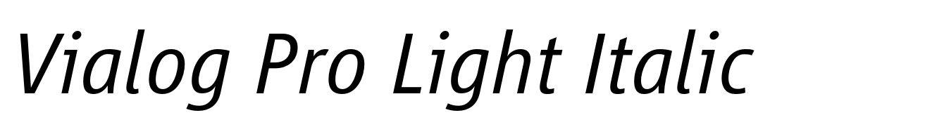 Vialog Pro Light Italic